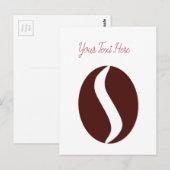 Funky Coffee Bean Postkarte (Vorne/Hinten)