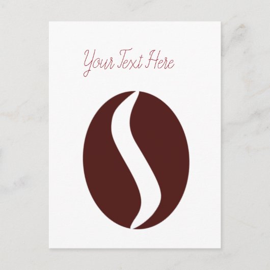 Funky Coffee Bean Postkarte (Vorderseite)