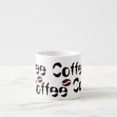 Funky Coffee Beans Big Words Espresso Tasse Cup (Vorderseite)