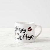 Funky Coffee Beans Big Words Espresso Tasse Cup (Rechts)