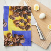 Funky Coffee Lover Boans Textur Geschirrtuch (Viertel Falte)