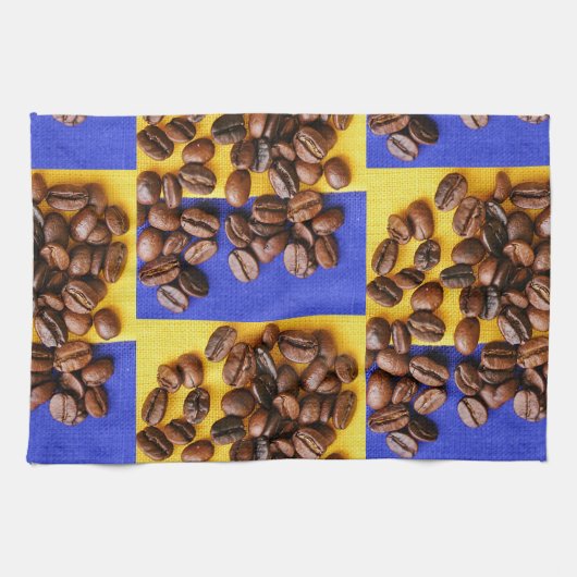 Funky Coffee Lover Boans Textur Geschirrtuch (Horizontal)