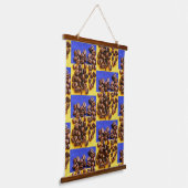 Funky Coffee Lover Boans Textur Wandteppich Mit Holzrahmen (Gewinkelt)