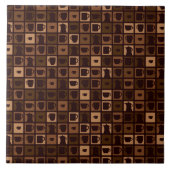 Funky coffee mosaic fliese (Vorderseite)