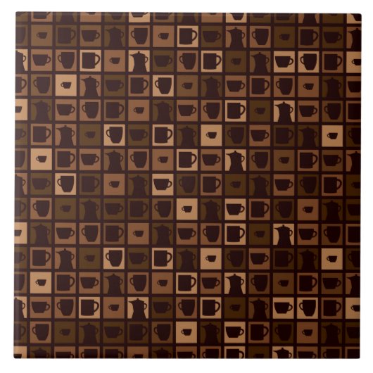 Funky coffee mosaic fliese (Vorderseite)
