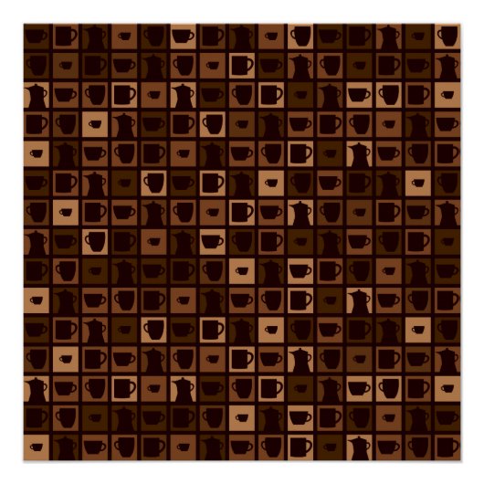 Funky coffee mosaic poster (Vorderseite)