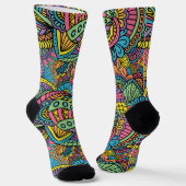 Funky Color Abstrakt Socken (Gewinkelt)