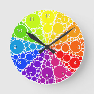 Funky Color Wheel Runde Wanduhr