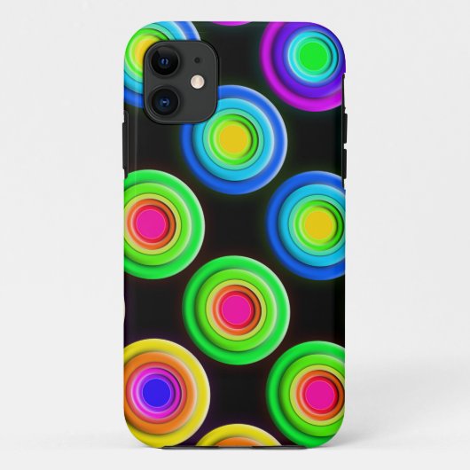 Funky Colorful 3D Circles Case-Mate iPhone Hülle (Rückseite)