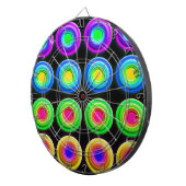 Funky Colorful 3D Circles Dartscheibe (Vorderseite rechts)