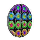 Funky Colorful 3D Circles Dartscheibe (Vorderseite Links)