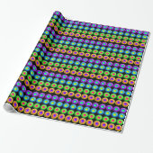 Funky Colorful 3D Circles Geschenkpapier (Ungerollt)