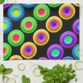 Funky Colorful 3D Circles Handtuch (Gefaltet)