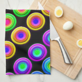 Funky Colorful 3D Circles Handtuch (Viertel Falte)