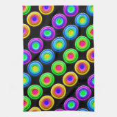 Funky Colorful 3D Circles Handtuch (Vertikal)