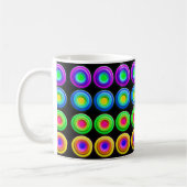Funky Colorful 3D Circles Kaffeetasse (Links)