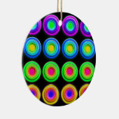 Funky Colorful 3D Circles Keramik Ornament (Rechts)