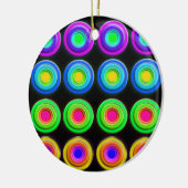 Funky Colorful 3D Circles Keramik Ornament (Links)