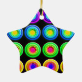Funky Colorful 3D Circles Keramikornament (Hinten)