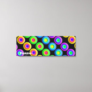 Funky Colorful 3D Circles Leinwanddruck