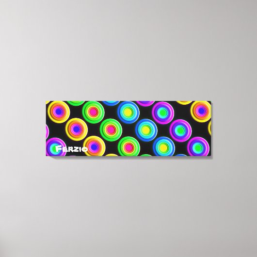 Funky Colorful 3D Circles Leinwanddruck (Vorderseite)