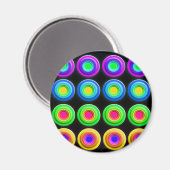 Funky Colorful 3D Circles Magnet (Vorderseite/Rückseite)