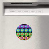 Funky Colorful 3D Circles Magnet (In Situ (Geschirrspüler))