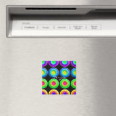 Funky Colorful 3D Circles Magnet (In Situ (Geschirrspüler))