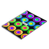 Funky Colorful 3D Circles Notizblock (Linke Seite)