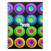 Funky Colorful 3D Circles Notizblock (Vorderseite)