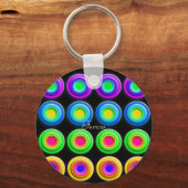 Funky Colorful 3D Circles Schlüsselanhänger (Vorderseite)