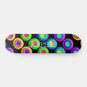 Funky Colorful 3D Circles Skateboard (Horizontal)