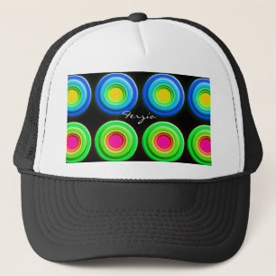 Funky Colorful 3D Circles Truckerkappe