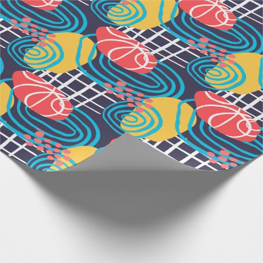 Funky Colorful Abstrakt Geschenkpapier (Ecke)