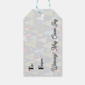 Funky Colorful Christmas Trees Geschenkanhänger (Rückseite)