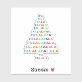 Funky Colorful Fun FA LA LA Feiertagssaison Aufkleber