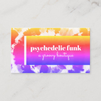 Funky Colorful Gefärbte Krawatte Business Card Visitenkarte