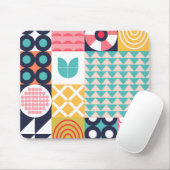 Funky colorful Geometric Mitte Century Mousepad (Mit Mouse)