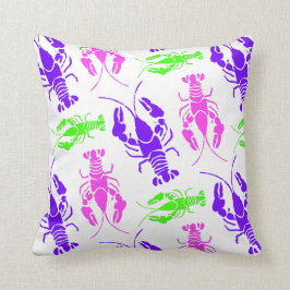 Funky Colorful Lobster oder Crawfish Muster Kissen