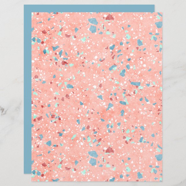 Funky Colorful Mosaic Art Scrapbook Paper (Vorne/Hinten)