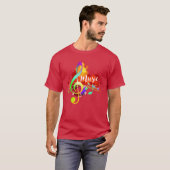 Funky Colorful Musicreble Clef Musica T-Shirt (Vorne ganz)