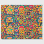 Funky Colorful Pattern Geschenkpapier (Flach)