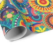 Funky Colorful Pattern Geschenkpapier (Rolleneckpunkt)