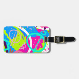 Funky Colorful Pop Art Gepäckanhänger