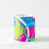 Funky Colorful Pop Art Kaffeetasse (Mittel)
