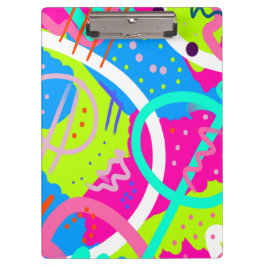 Funky Colorful Pop Art Klemmbrett