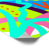 Funky Colorful Pop Art Poster (Ecke)