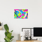 Funky Colorful Pop Art Poster (Heimbüro)
