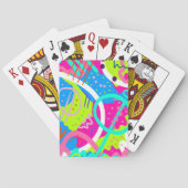 Funky Colorful Pop Art Spielkarten (Rückseite)