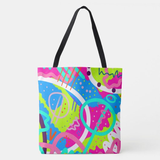 Funky Colorful Pop Art Tasche (Vorderseite)